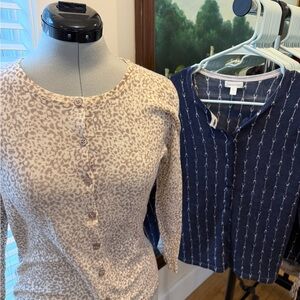 SET of two 100% wool GARNET HILL 3/4 sleeve Cardigans new without tags